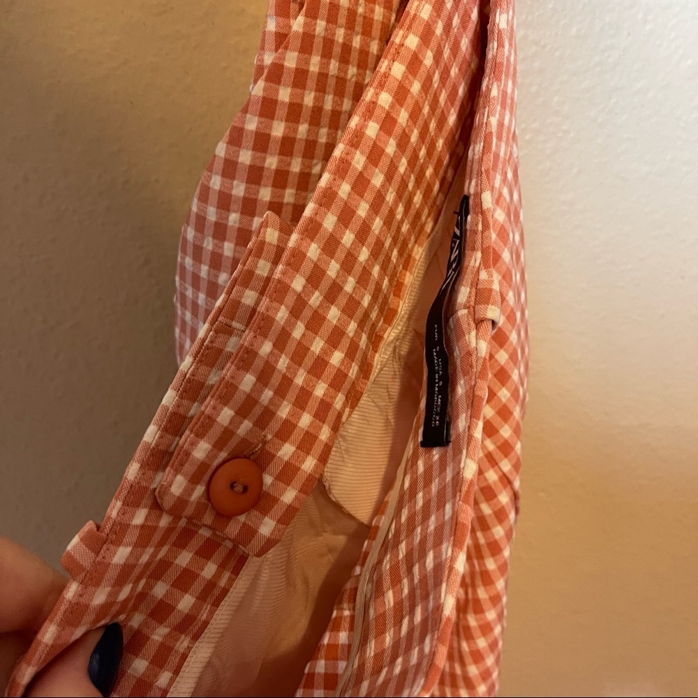 Zara Pink Gingham Tailored Pants - Picture 5 of 6